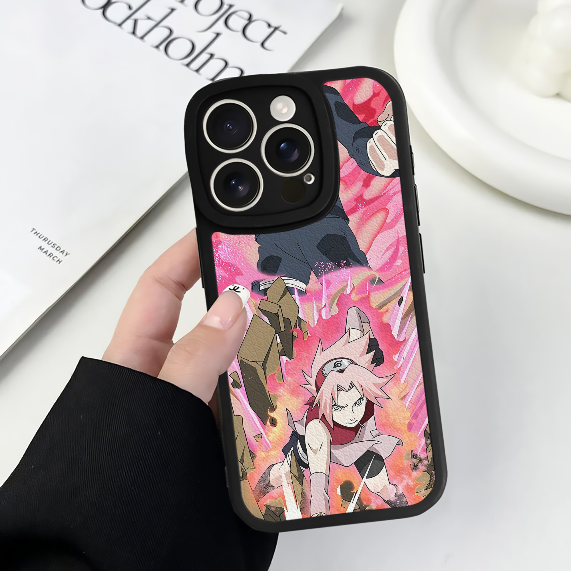 （画像用） NARUTO -ナルト- NARUTO -ナルト- 疾風伝 【iPhone 16シリーズ対応】シリコンスマホケース（レザー調） 材質：シリコン